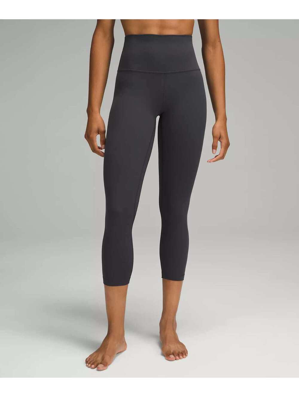 NWOT Lululemon Align High Rise Crop Grey Leggings Sz 10 Activewear Athleisure